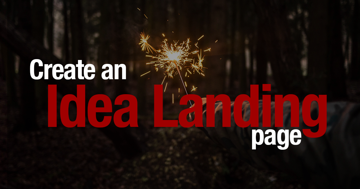 Create an Idea Landing Page Logo